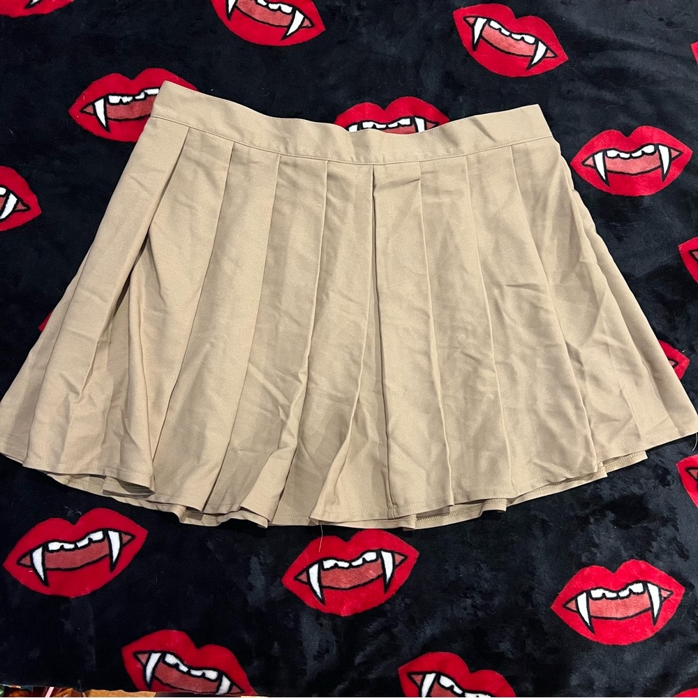 Dolls Kill x Trickz n Treatz Plus Size Khaki Skirt
